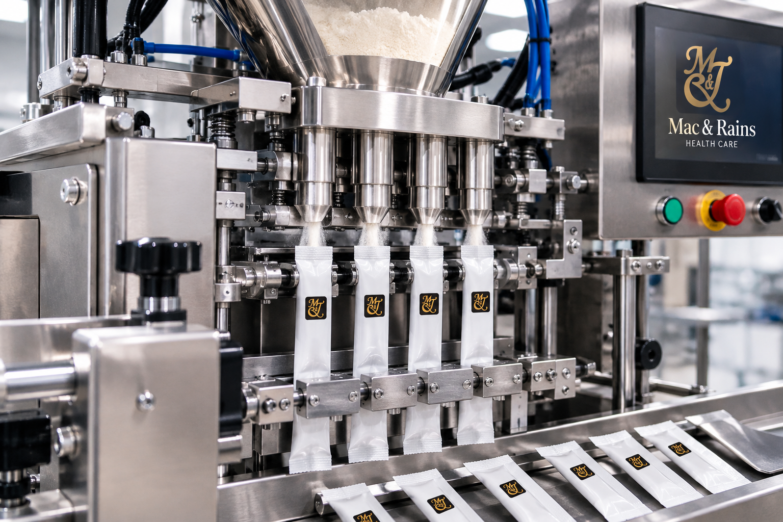Mac & Rains Sachet filling machine